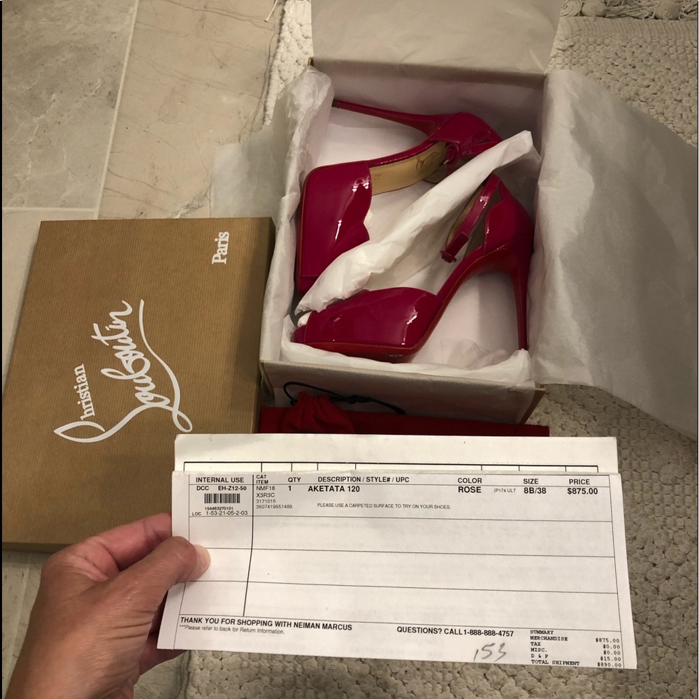❌SOLD❌Christian Louboutin Aketata 120mm Pink Heels - Picture 12 of 12